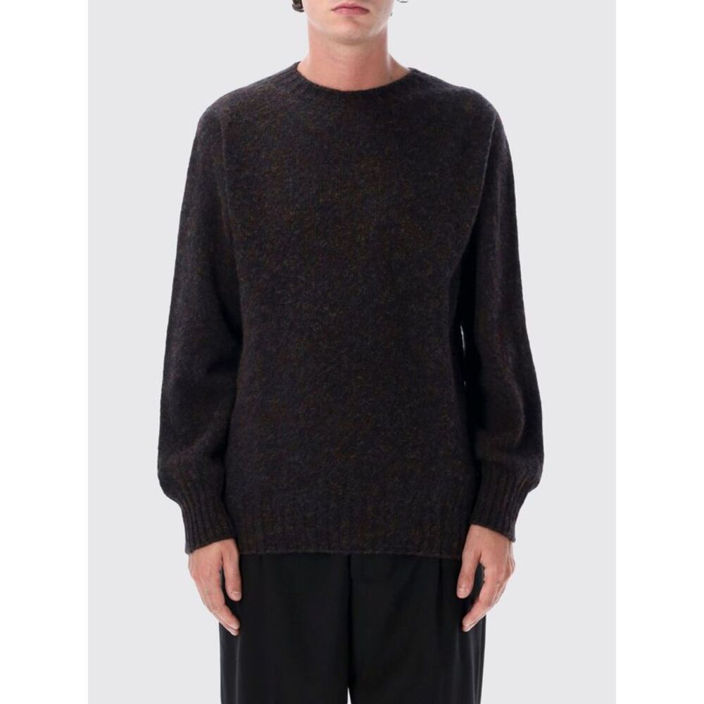 Howlin Men Crewneck Wool Blend Jumper Howlin With Ribbed Trims